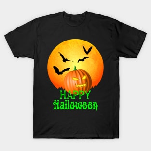 Jack O Lantern Happy Halloween Pumpkin T-Shirt